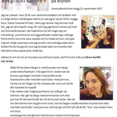 Brow by Mii, Jessicas Sköna Värld