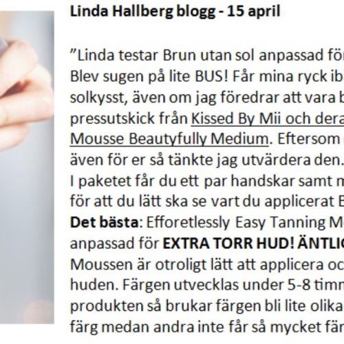 Efforlessly Easy Tanning Lotion, Linda Hallberg