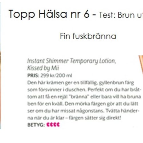 Instant Shimmer Temporary Tanning Lotion, Topp Hälsa nr. 6